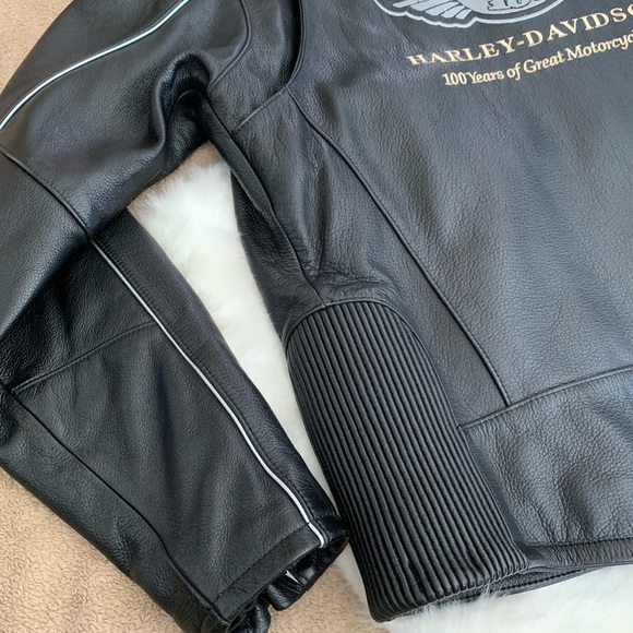 Harley davidson Mens leather jacket medium - Picture 3 of 8